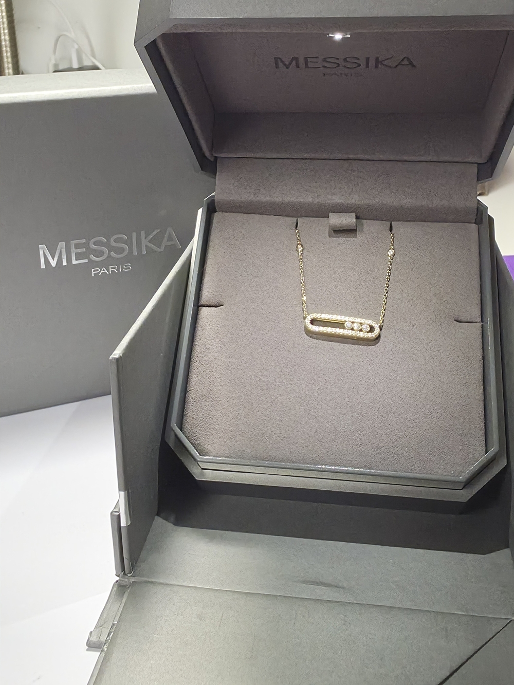 Messika Baby Move Pave Diamond Necklace - Yellow Gold